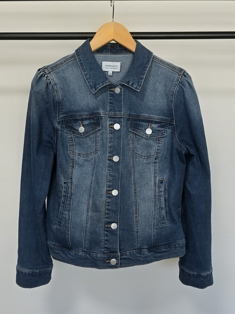 Crown & Ivy Women's Dark Blue Denim Jacket